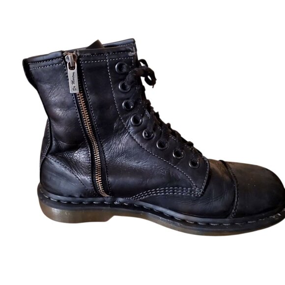 Dr Martens Black Leather Boots Made in Thailand Sz 10 US M/ 11 US L - Picture 5 of 11